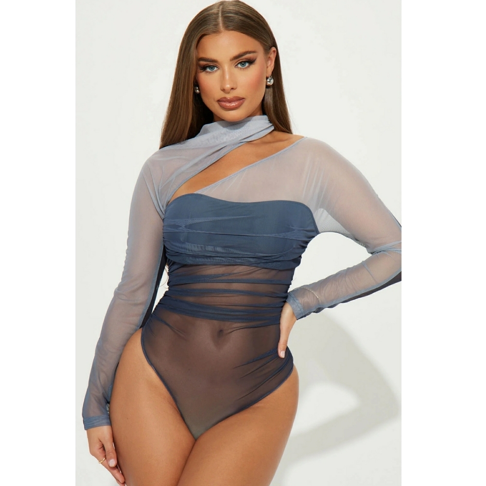 Fashion Nova Keep You Guessing Mesh Bodysuit